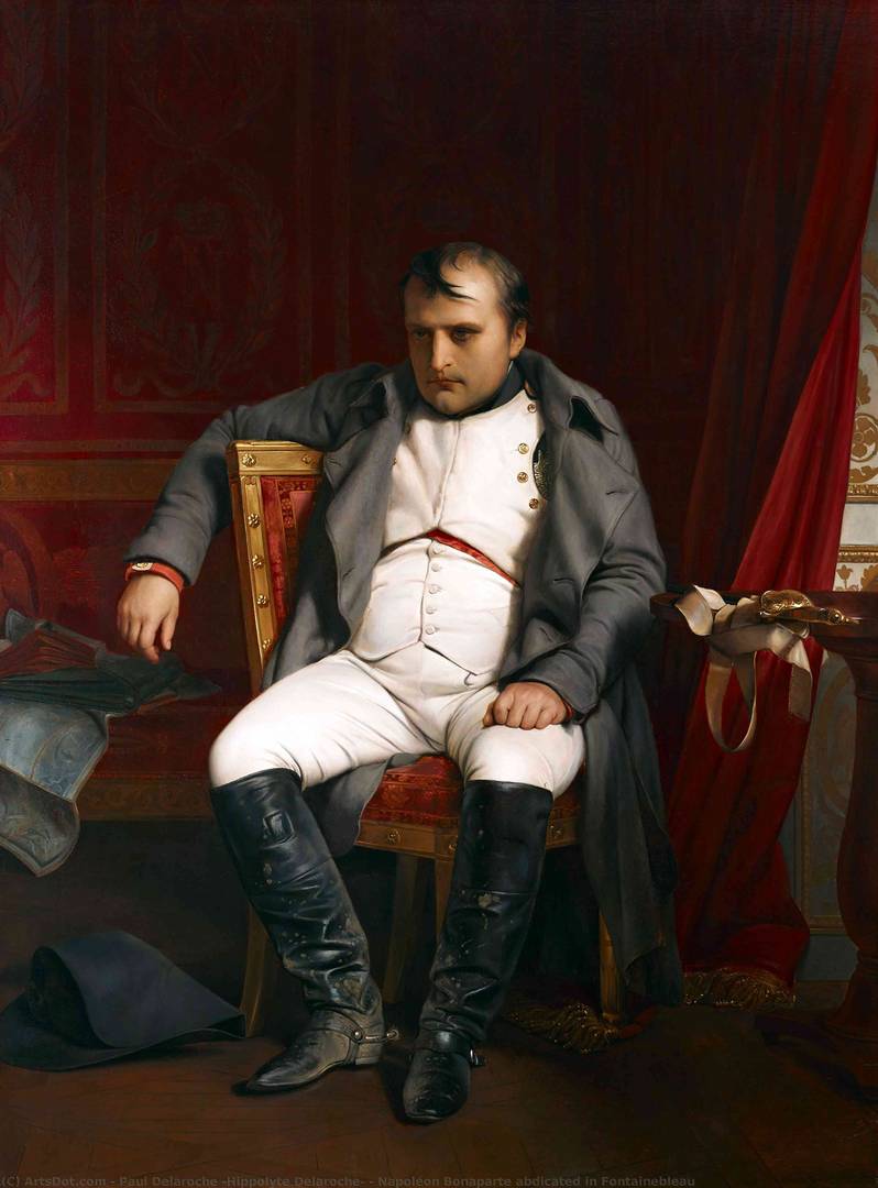 Поль Деларош. Наполеон Бонапарт после отречения в Фонтенбло. 1846