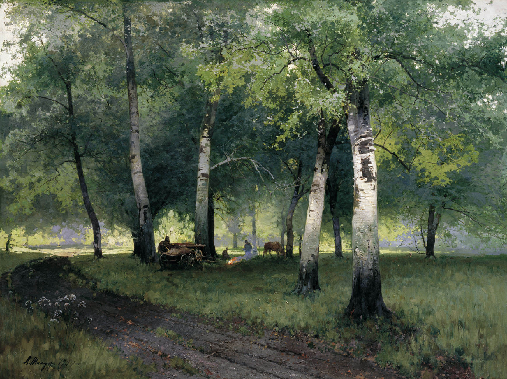 Андрей Шильдер. Березовый лес. 1908
