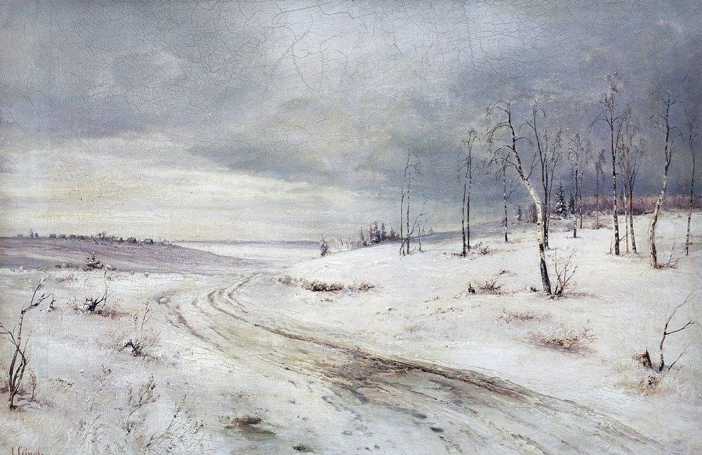 Алексей Саврасов. Зимняя дорога. 1870-е