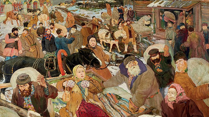 Гавриил Горелов. Крестьяне (франмент). 1910