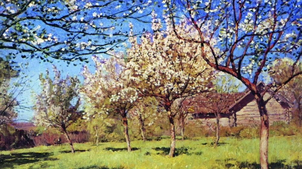 Исаак Левитан. Цветущие яблони. 1895