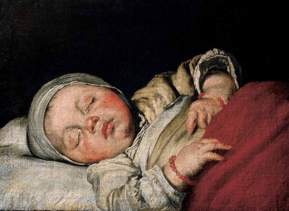 Бернардо Строцци. Спящий ребенок. 1607