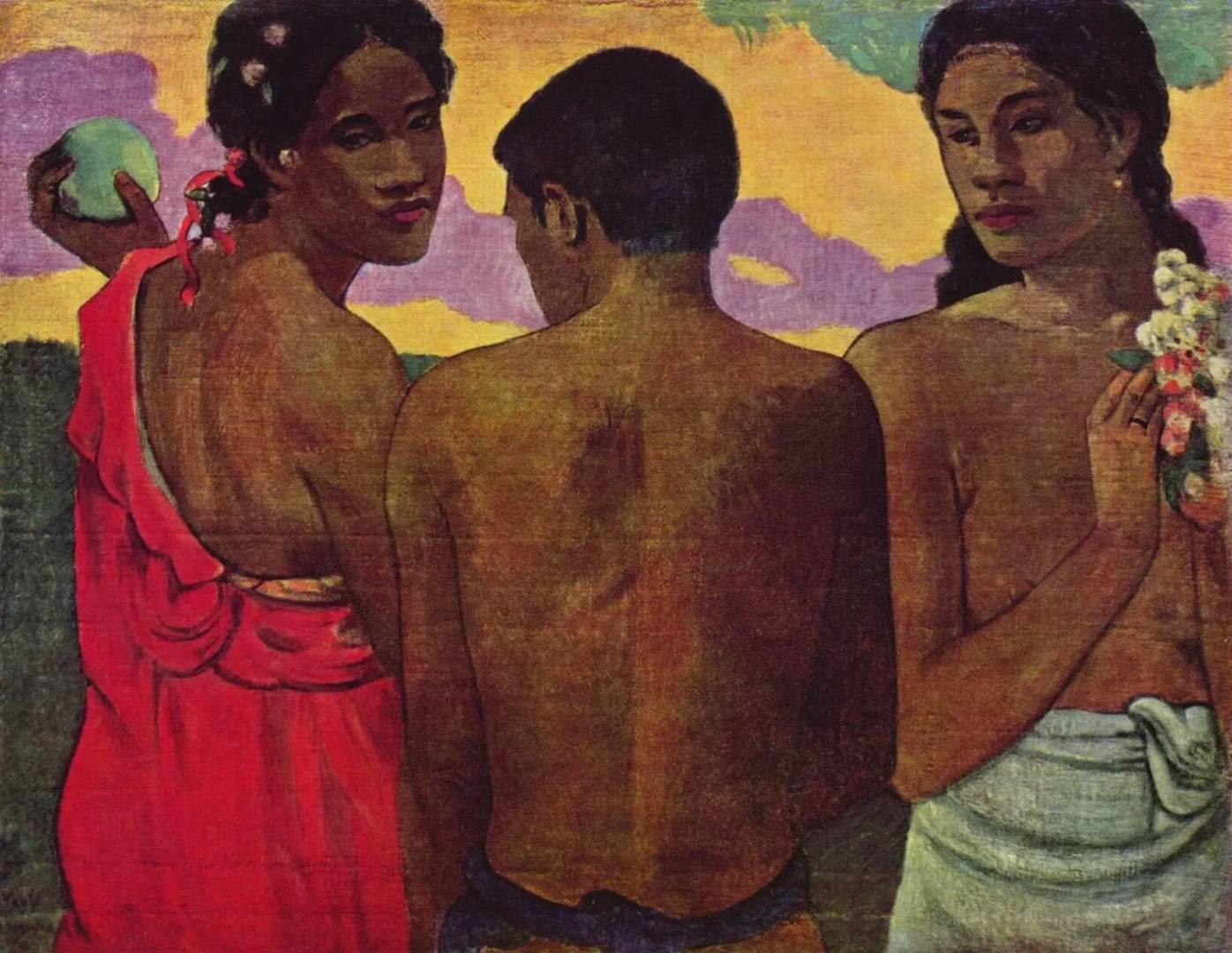 Поль Гоген. Трое таитян. 1899