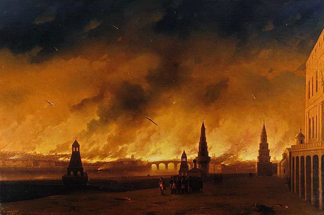 Иван Айвазовский. Пожар Москвы в 1812 году. 1851