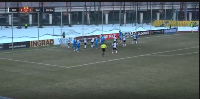 Скриншот видеотрансляции матча 