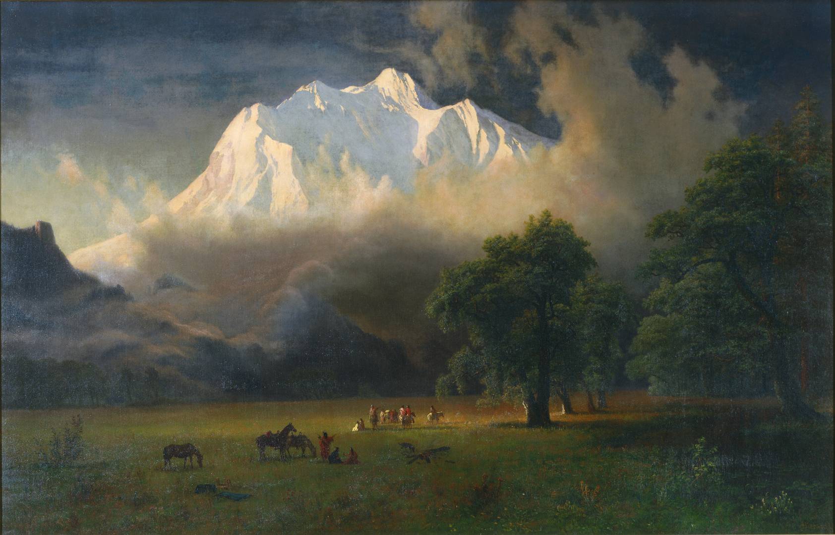 Альберт Бирштадт. Вулкан Адамс, Вашингтон. 1875