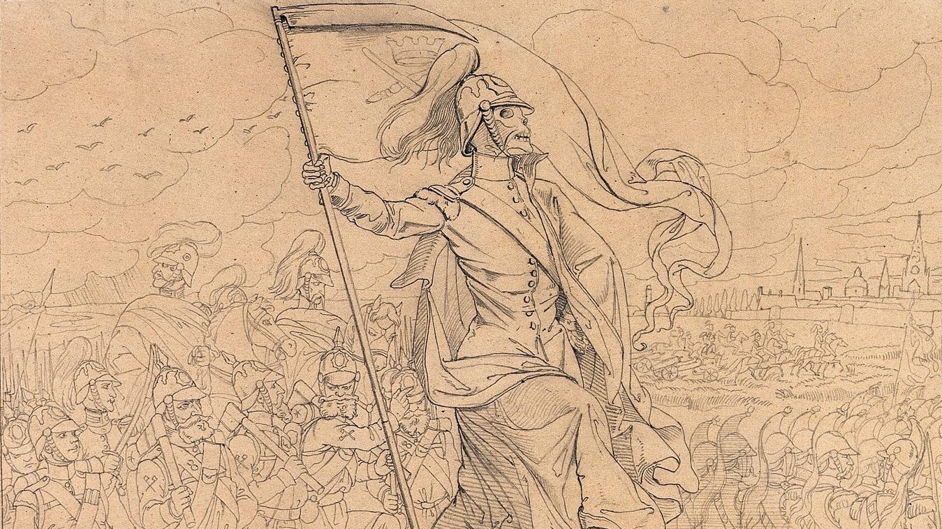 Эдуард Илле. Пляска смерти (фрагмент). 1849