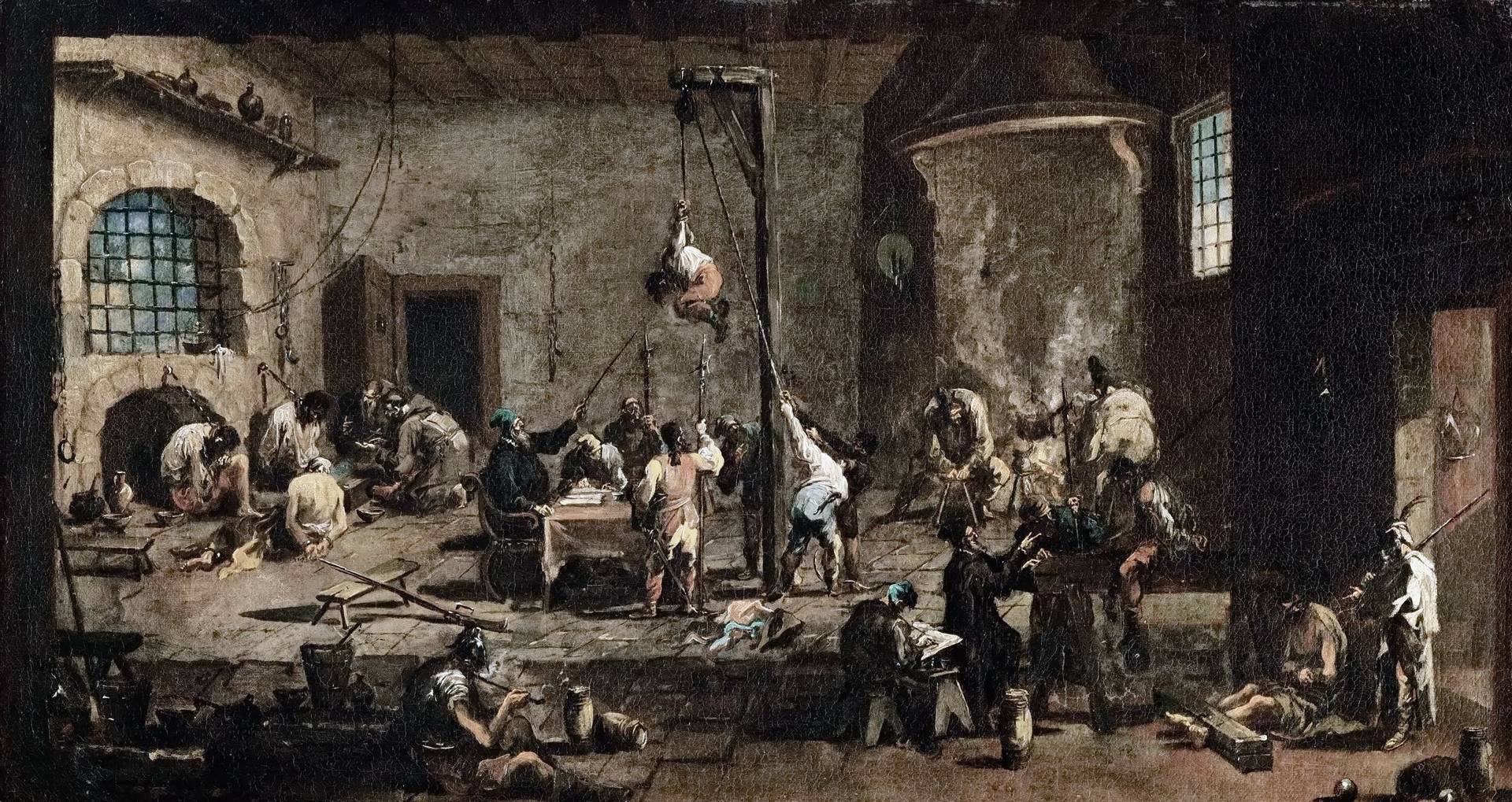 Алессандро Маньяско. Допрос с пытками в тюрьме инквизиции. 1710-е