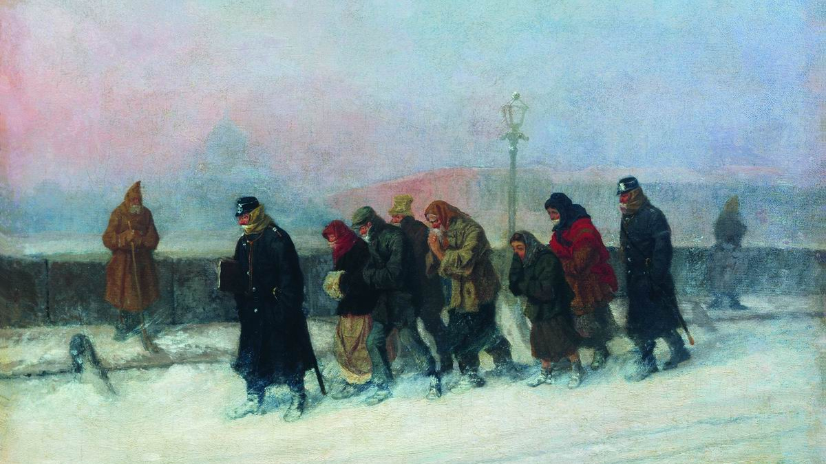 Л. И. Соломаткин. Препровождение арестованных. 1881