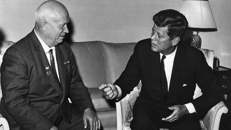 Никита Хрущев и Джон Кеннеди. 1961 г.