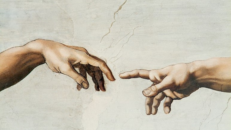 Микеланджело Буонарроти. Сотворение Адама (фрагмент). Около 1511