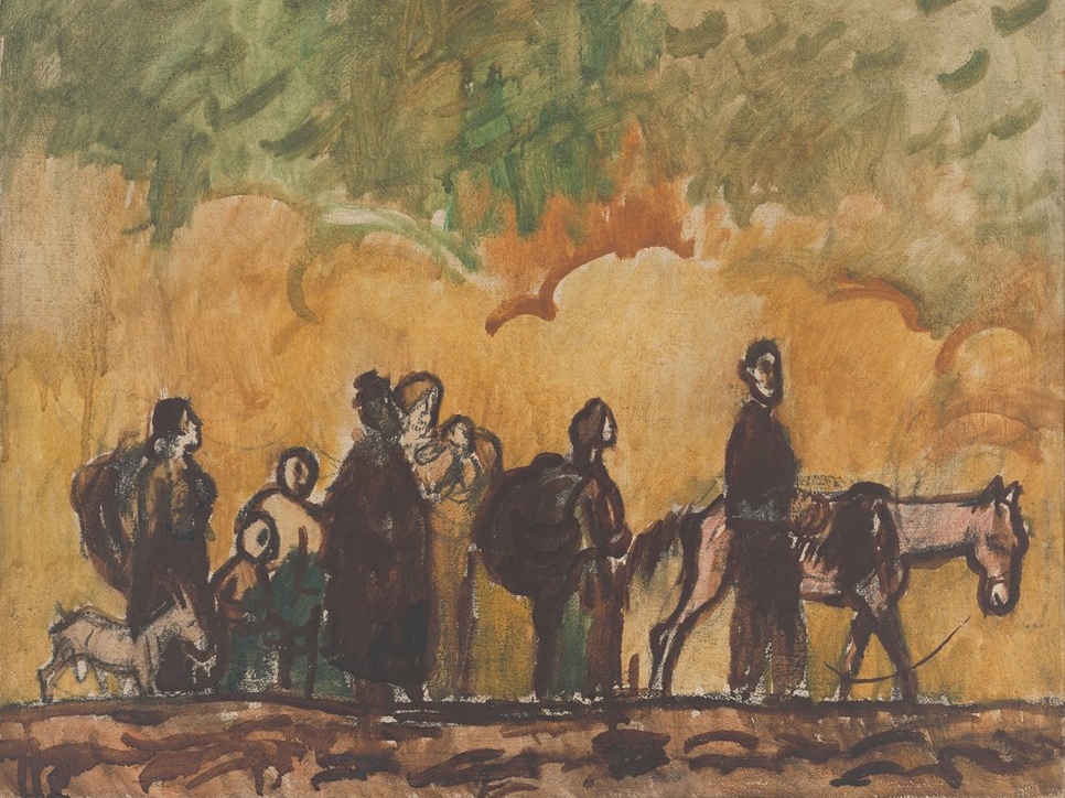 Киприан Майерник. Беженцы (фрагмент). 1945