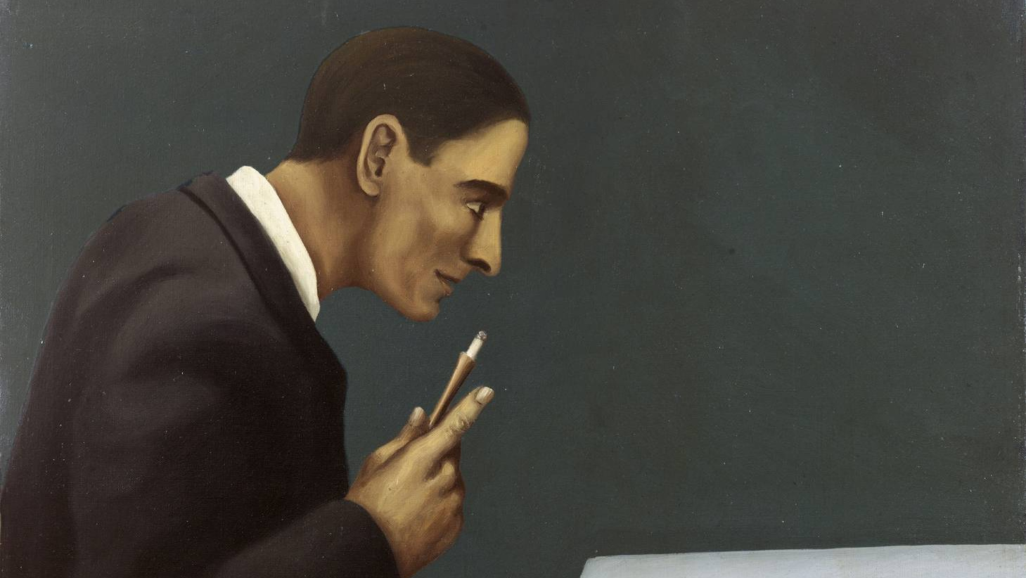 Рене Магритт. Человек, размышляющий о безумии (фрагмент). 1928
