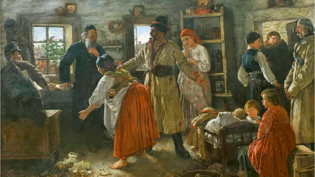 Каспер Желеховский. Неумолимый кредитор. Сцена из галицийской жизни. 1890 г.