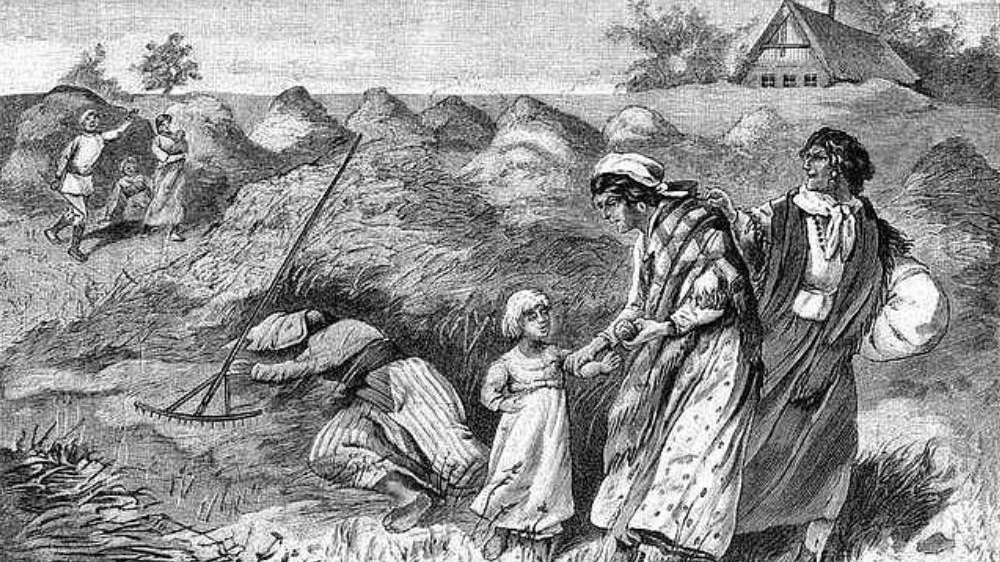 Густав Брелингг. Похищение ребенка цыганками. 1850