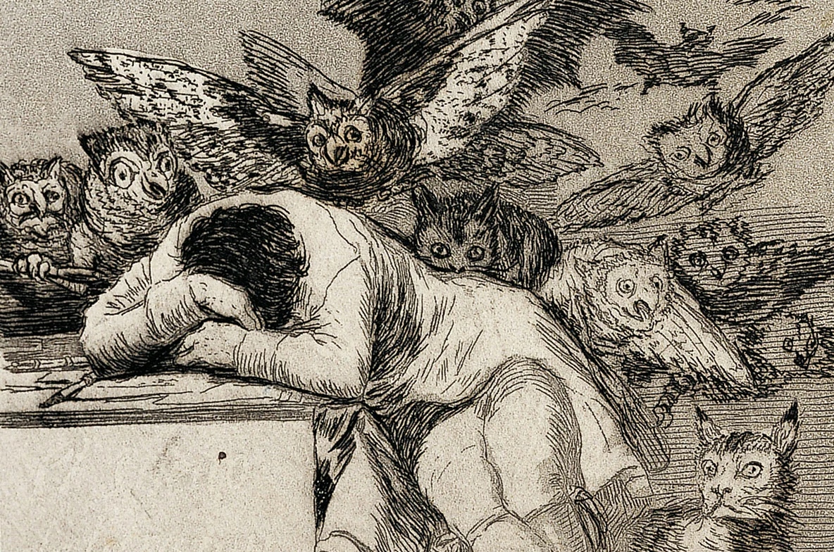 Франсиско Гойя. Сон разума рождает чудовищ (фрагмент). 1797–1799