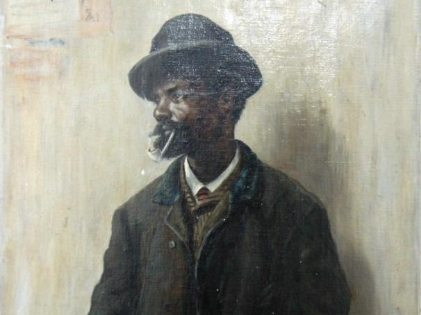 Кузьма Верещагин. Негр-натурщик. Этюд (фрагмент). 1889