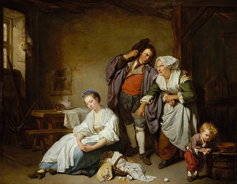 Жан-Батист Грёз. Разбитые яйца. 1756
