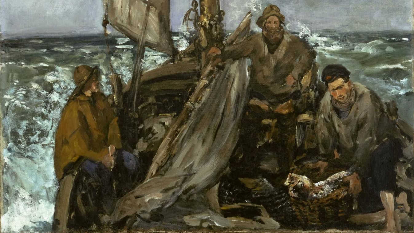 Эдуард Мане. Рыбаки в море (фрагмент). 1873