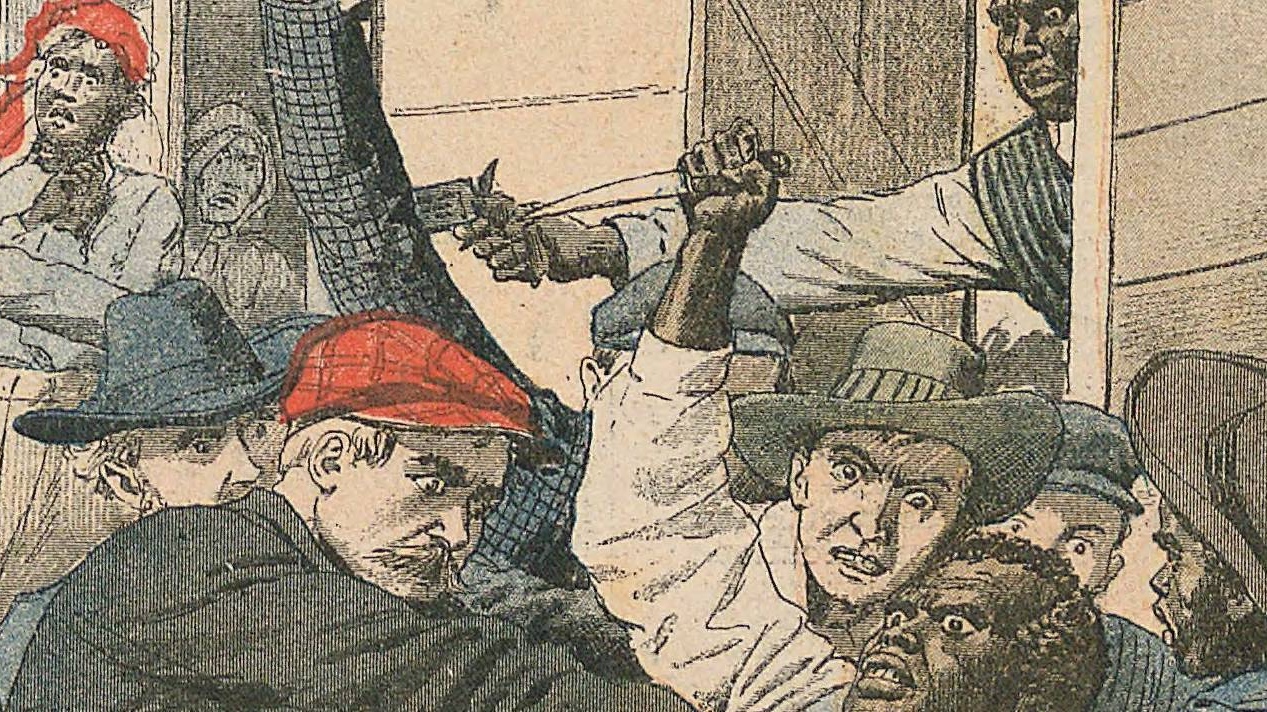 Суд Линча. Иллюстрация из журнала Le Petit Journal (фрагмент) 1906