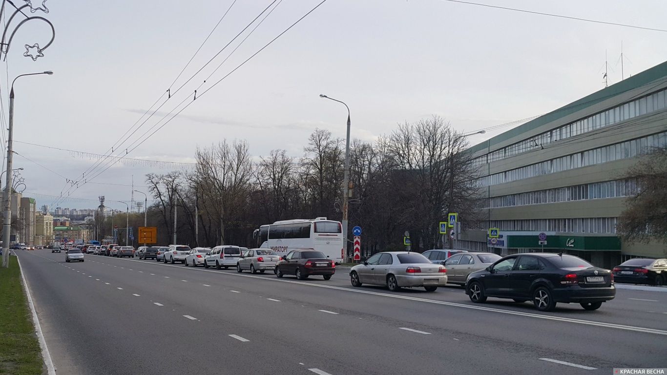 Белгород. Вечерняя пробка в городе.