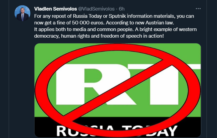 Запрет российских медиа в Европе