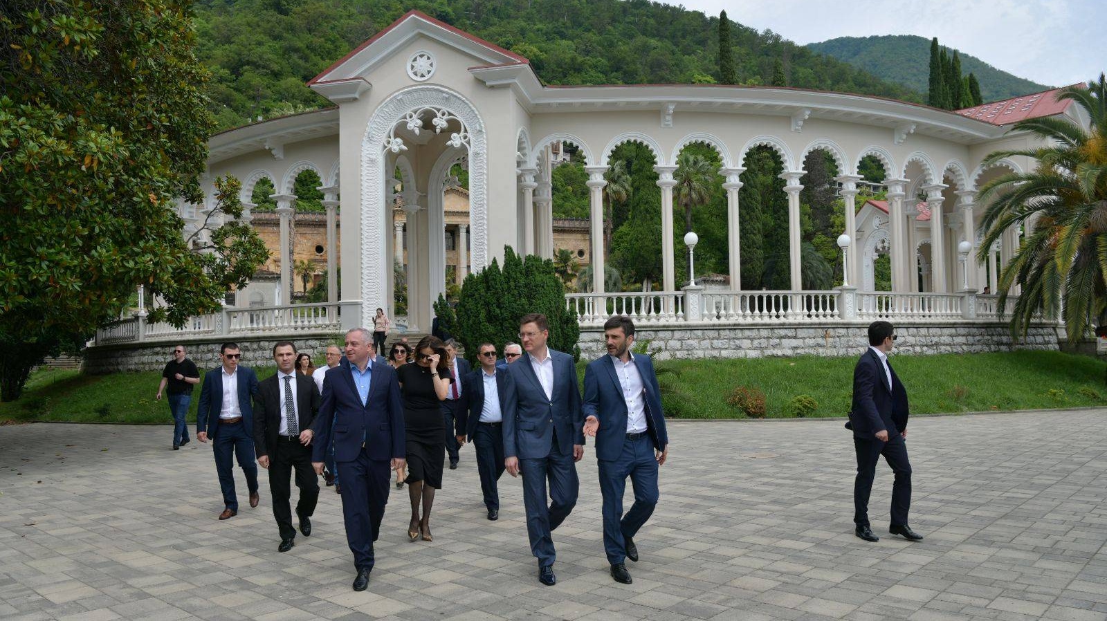 Российская делегация во главе с вице-премьером Александром Новаком в Сухуме