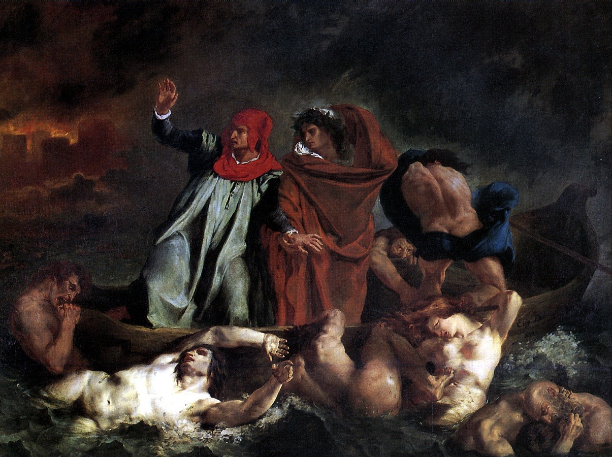 Эжен Делакруа. Данте и Вергилий, или Ладья Данте. 1822