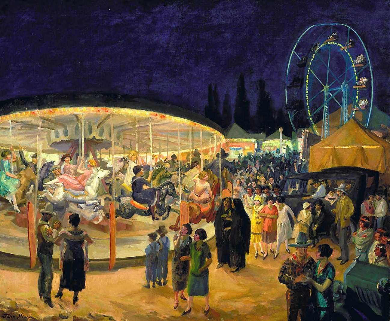 Джон Слоан. Карнавал в Санта-Фе. 1934