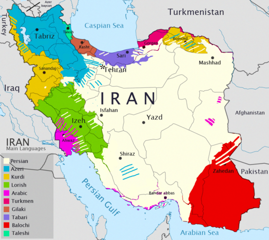 Иран, карта