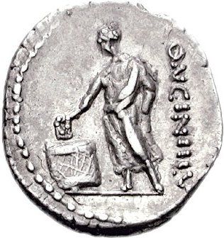 Римская монета, запечатлевшая процедуру выборов (cc) CNG]