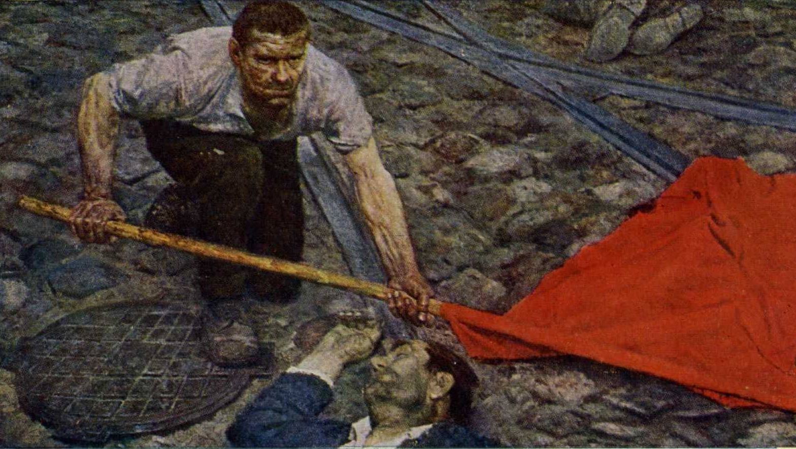 Гелий Коржев. Триптих Коммунисты. Поднимающий знамя. 1959-1960
