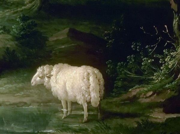 Волк и ягненок. Жан-Батист Удри. 1747 г. Фрагмент