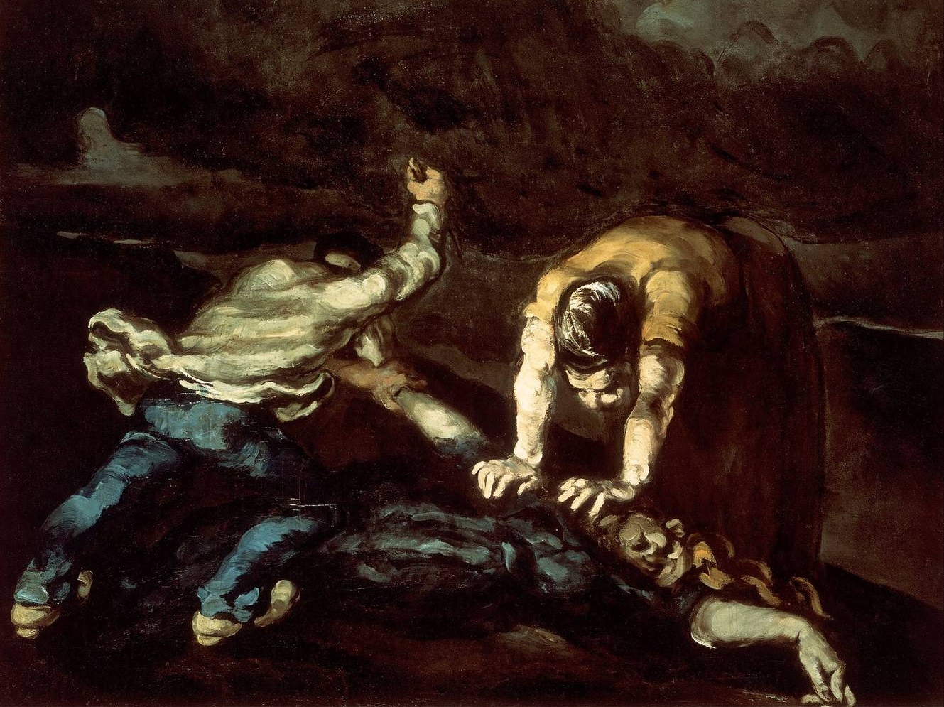 Поль Сезанн. Убийство (фрагмент). 1870