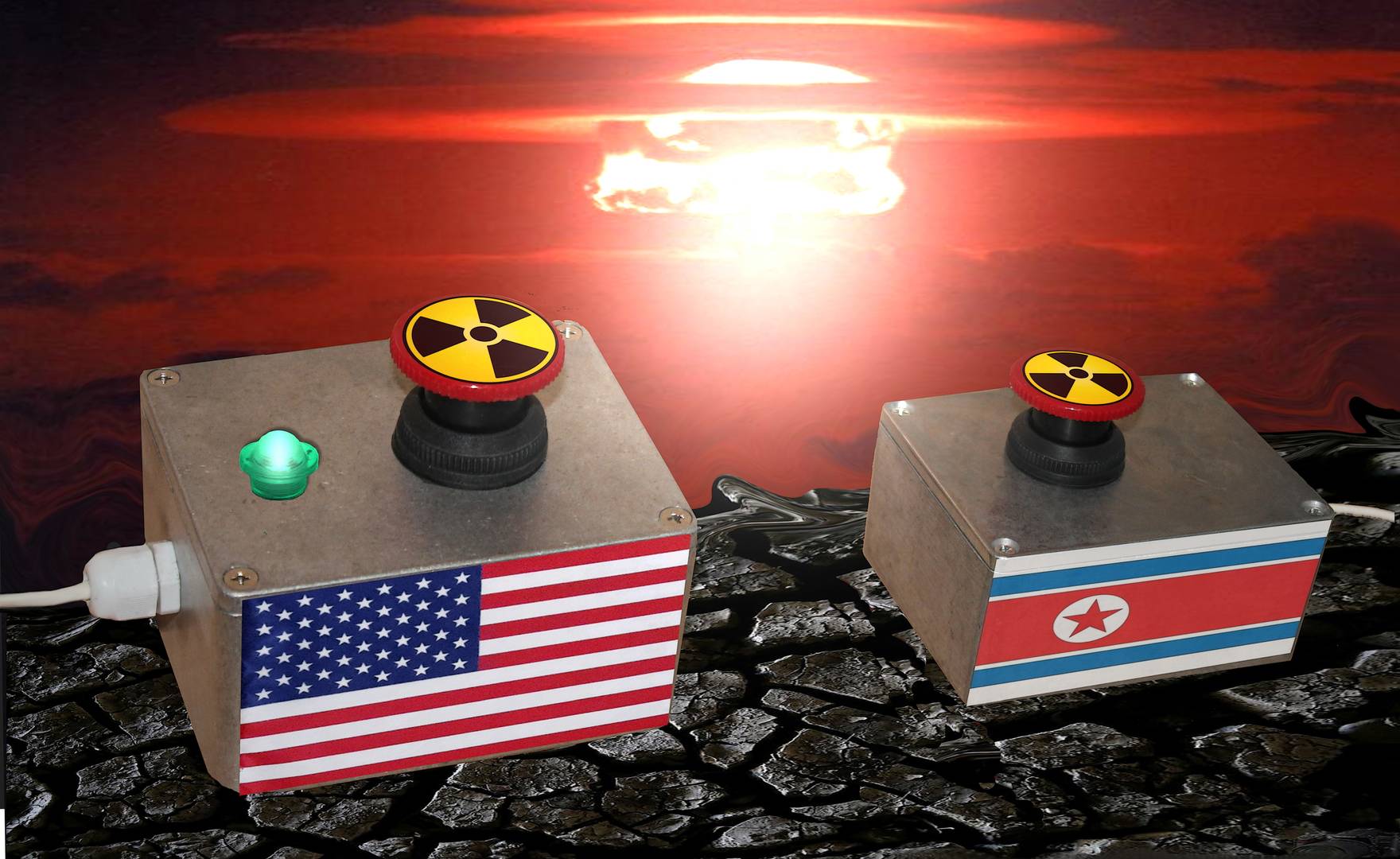 Ядерная кнопка. Атомная война. США. КНДР Комбакова Юлия © ИА Красная Весна