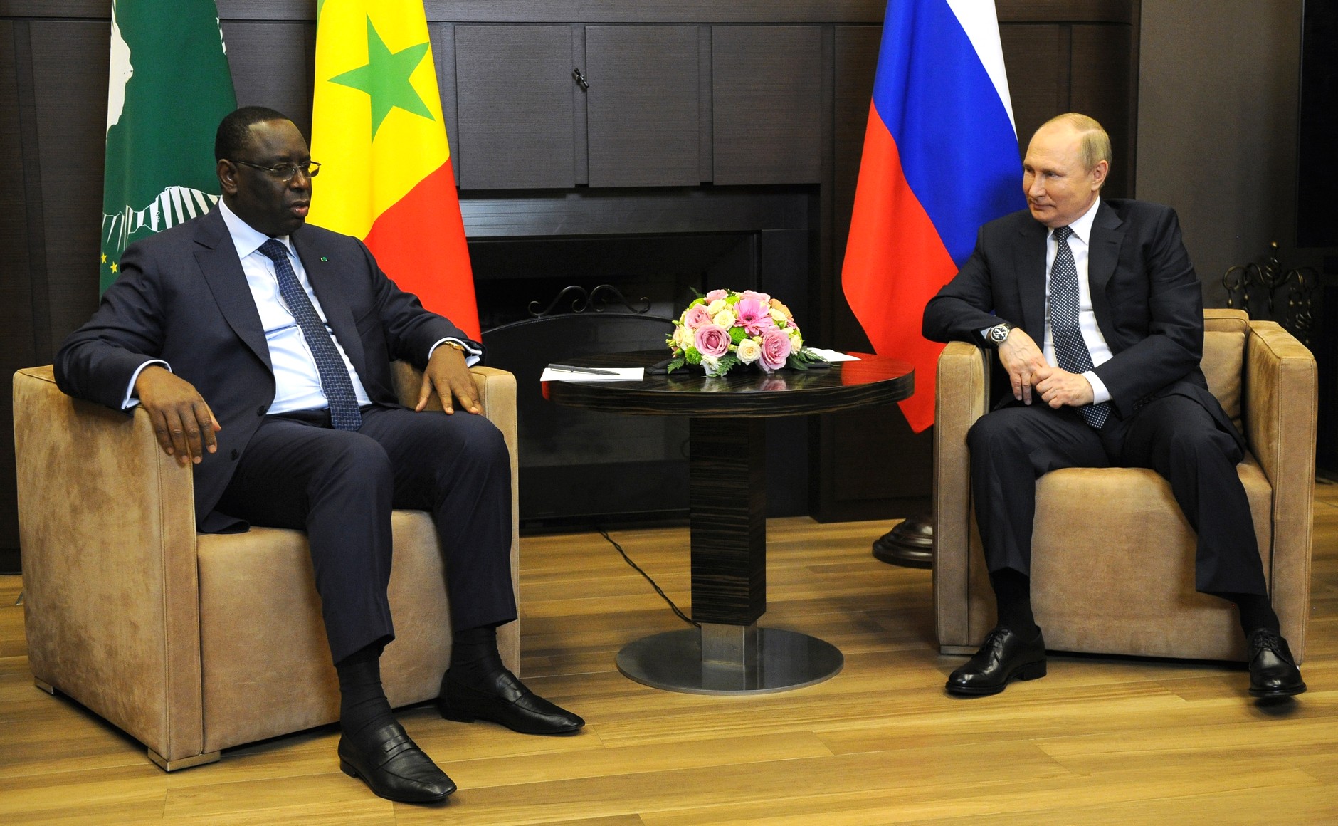 Президент Сенегала Маки Саль и Владимир Путин