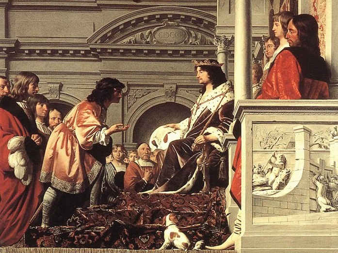 Цезарь ван Эвердинген. Граф Виллем II Голландский, раздающий привилегии (фрагмент)