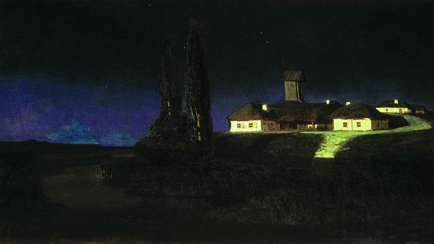 Архип Куинджи. Украинская ночь (фрагмент). 1876