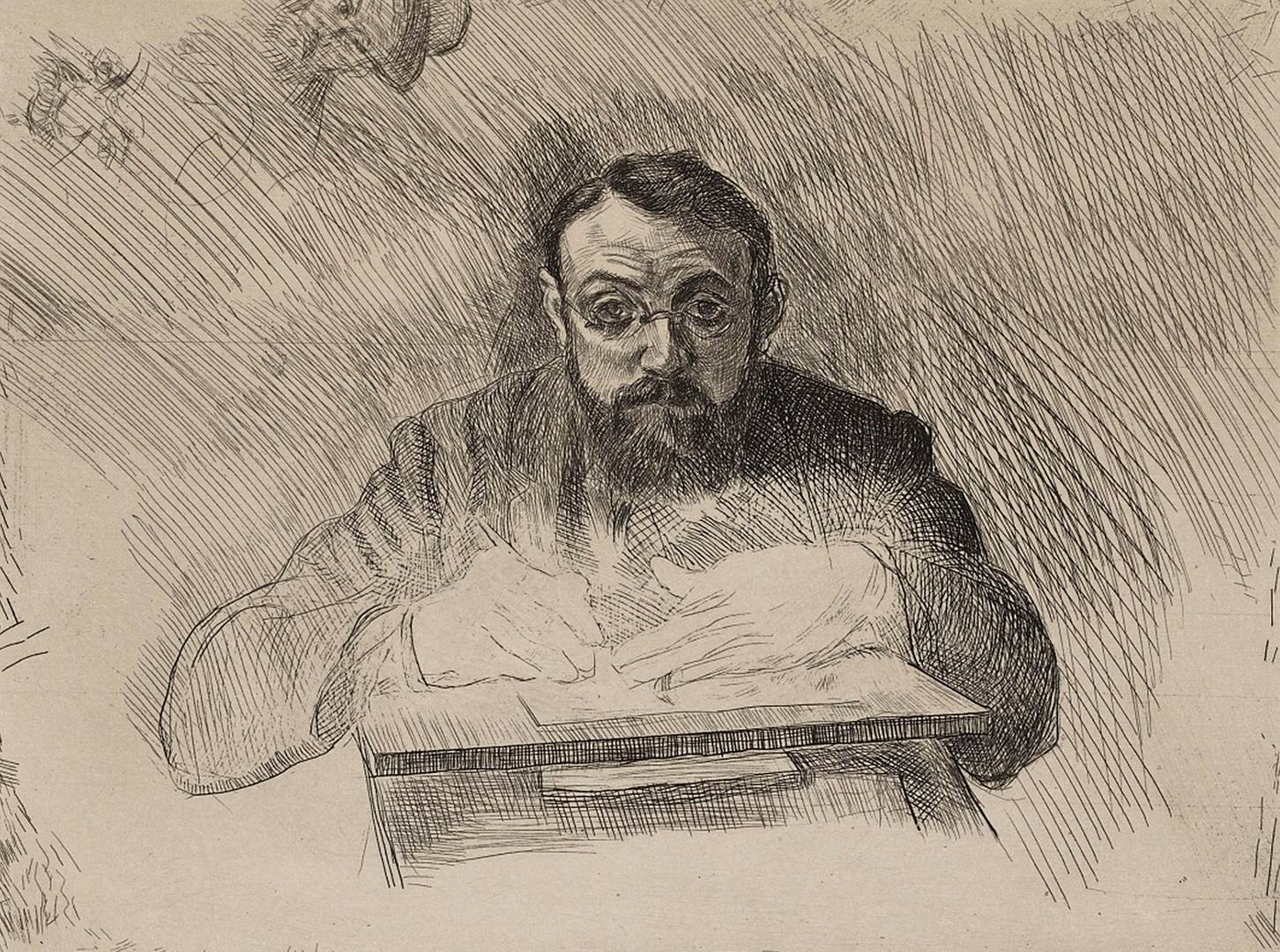 Анри Матисс. Автопортрет художника за гравировкой. 1900–1903