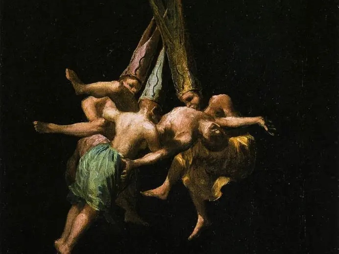 Франсиско Гойя. Полет ведьм (фрагмент). 1798