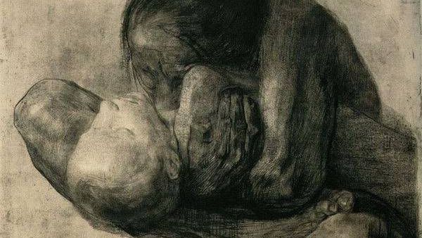 Кете Кольвиц. Женщина с мертвым ребенком. 1903