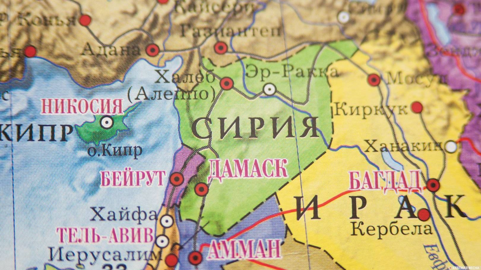 Сирия на карте мира