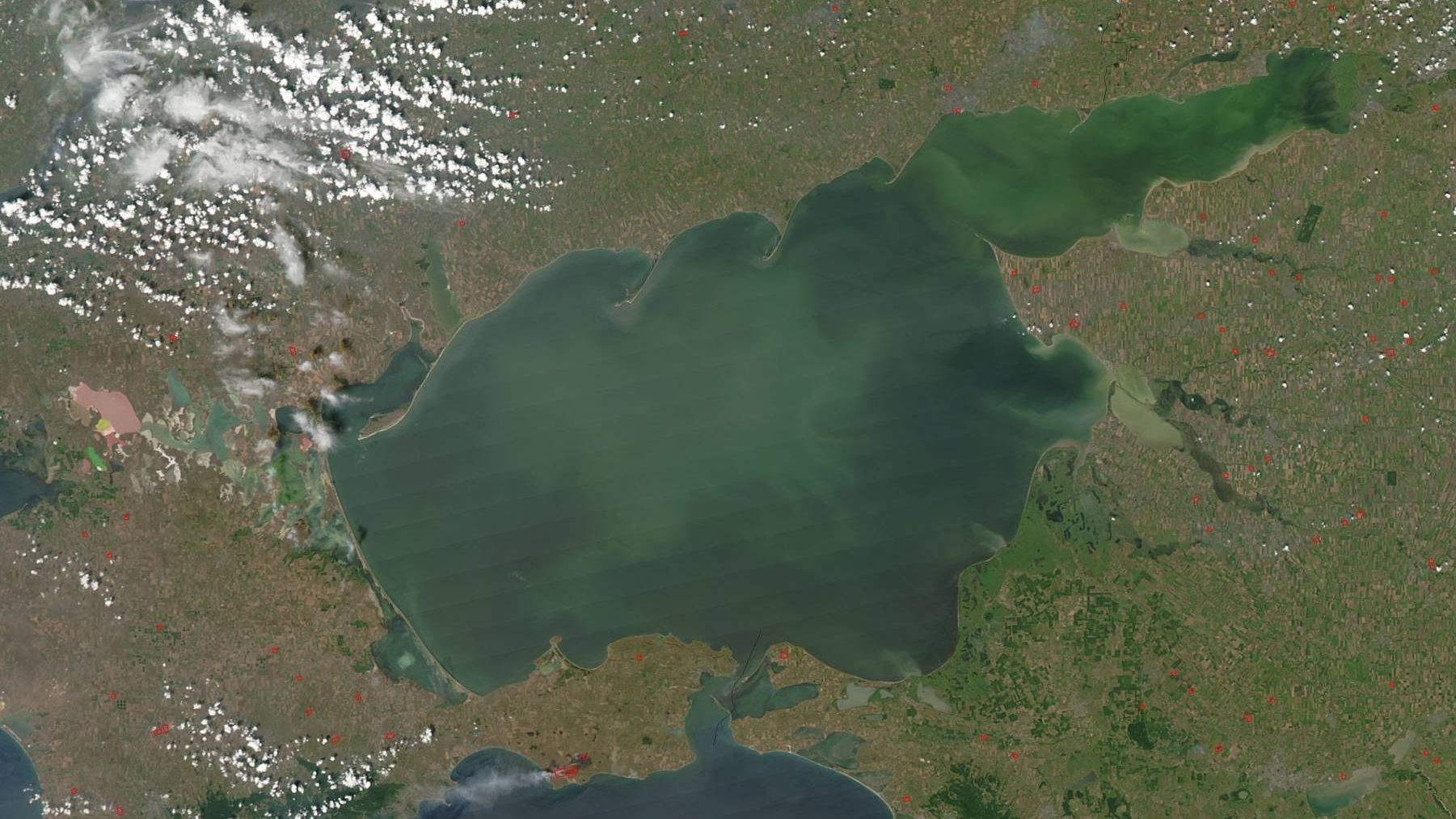 Азовское море карта Спутник