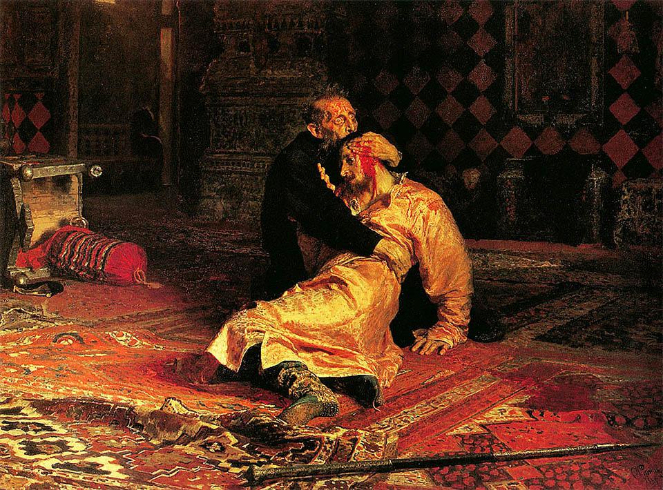 Иван Грозный и сын его Иван 16 ноября 1581 года. 1885 г.