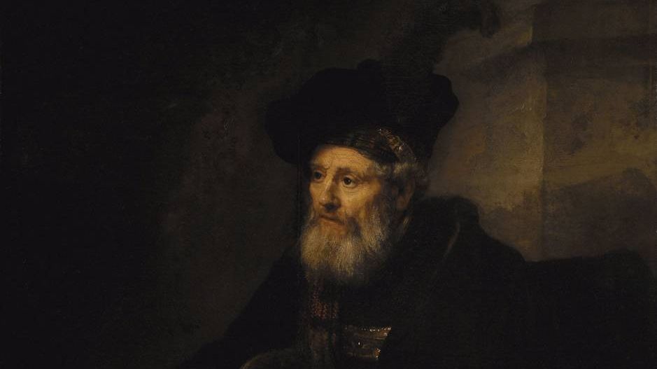 Рембрандт. Портрет сидящего старика. (фрагмент) 1645