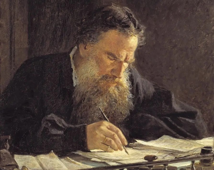 Николай Ге. Портрет писателя Льва Николаевича Толстого (фрагмент). 1884