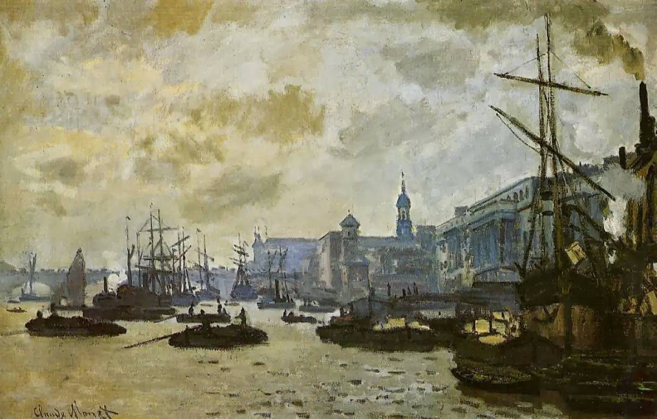 Клод Моне. Лондонский порт. 1871