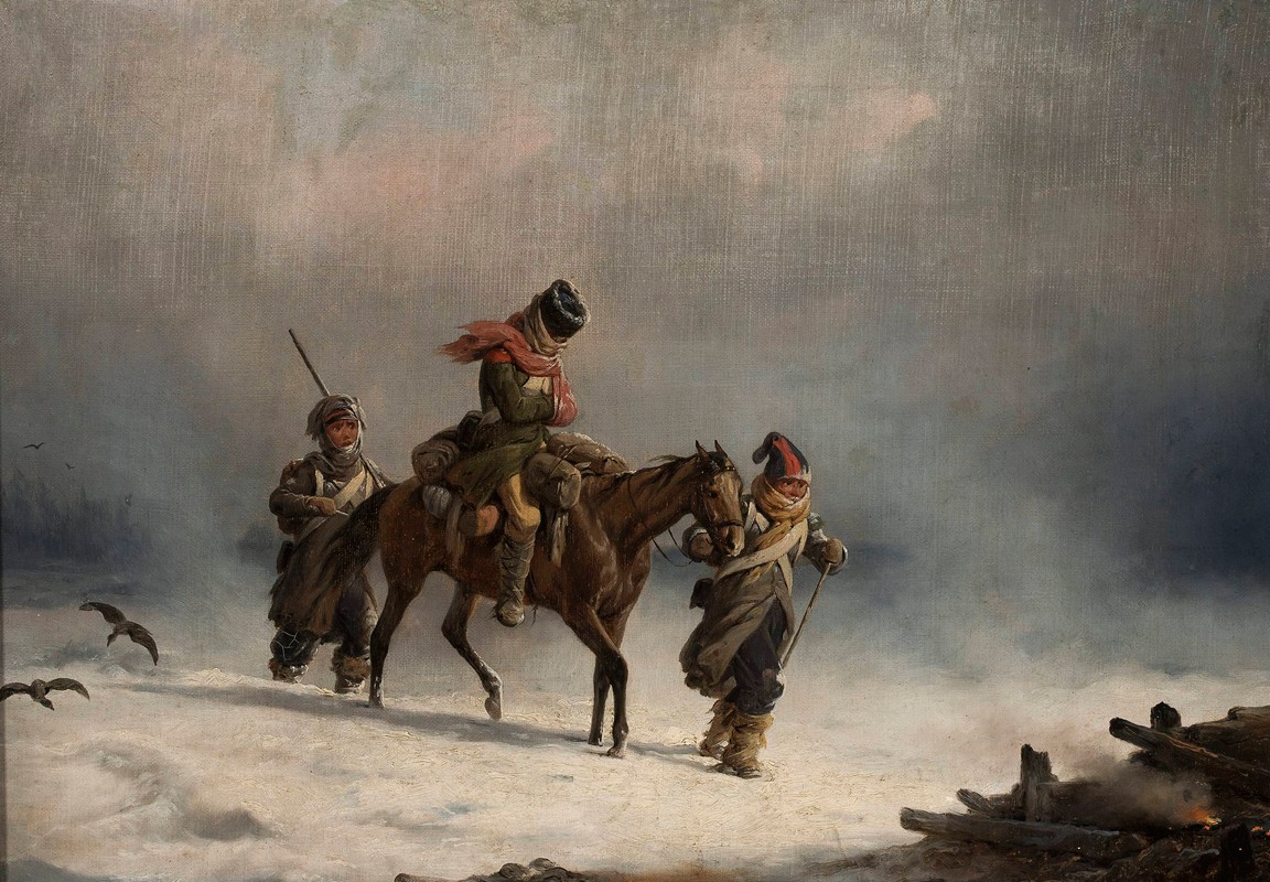 Януарий Суходольский. Отступление из Москвы в 1812 году. 1853