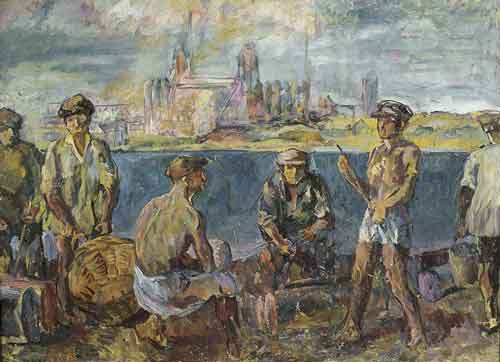 Аристарх Лентулов. Строители комбината. 1931