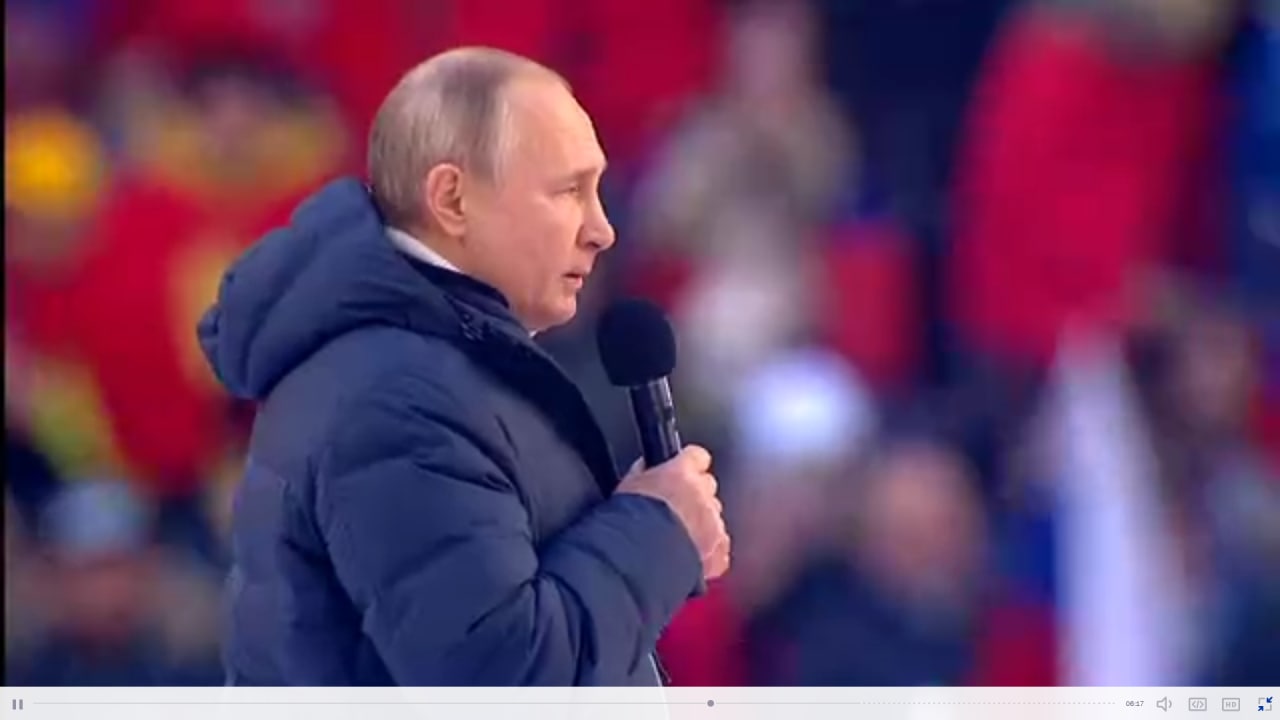 Выступление Владимира Путина на митинге в Лужниках 18 марта 2022 года 
